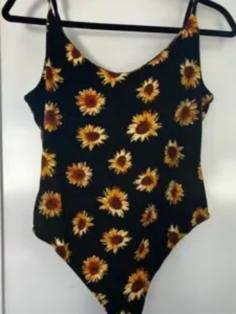 Black and Yellow Sunflower Bodysuit